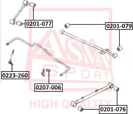 ASVA 0223-260 - Asta / Puntone, Stabilizzatore autozon.pro