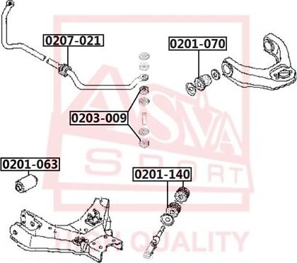 ASVA 0201-070 - Supporto, Braccio oscillante autozon.pro