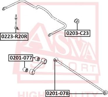 ASVA 0203-C23 - Distanziale a tubo, Ammortizzatore autozon.pro