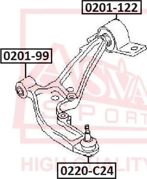 ASVA 0201-122 - Supporto, Braccio oscillante autozon.pro