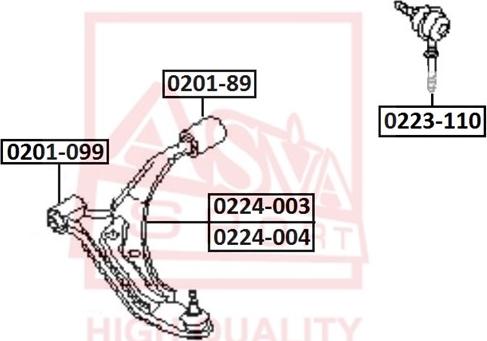 ASVA 0201-89 - Supporto, Braccio oscillante autozon.pro