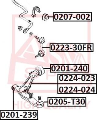 ASVA 0223-30FR - Asta / Puntone, Stabilizzatore autozon.pro