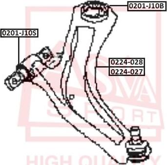 ASVA 0201-J10B - Supporto, Braccio oscillante autozon.pro