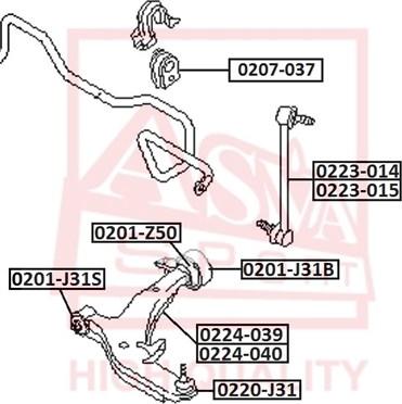 ASVA 0201-J31S - Supporto, Braccio oscillante autozon.pro