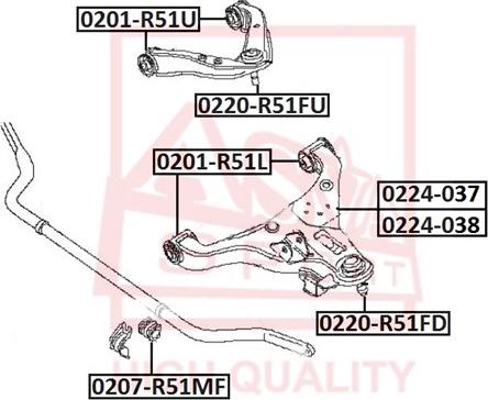 ASVA 0220-R51FD - Giunto di supporto / guida autozon.pro