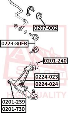 ASVA 0201-T30 - Supporto, Braccio oscillante autozon.pro