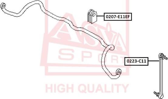 ASVA 0207-E11EF - Bronzina cuscinetto, Barra stabilizzatrice autozon.pro