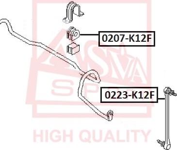 ASVA 0207-K12F - Bronzina cuscinetto, Barra stabilizzatrice autozon.pro