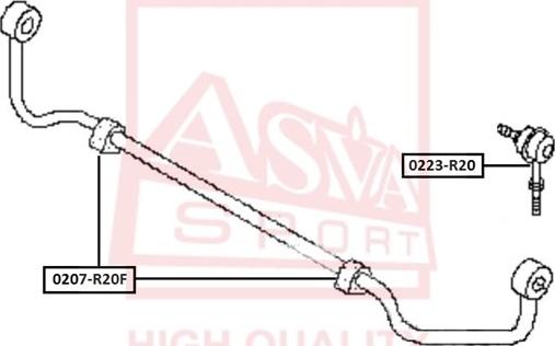 ASVA 0223-R20 - Asta / Puntone, Stabilizzatore autozon.pro