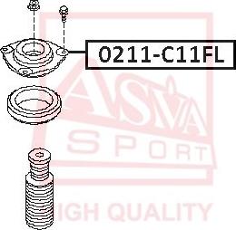 ASVA 0211-C11FL - Supporto, Ammortizzatore autozon.pro