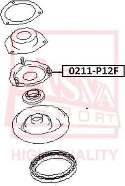 ASVA 0211-P12F - Supporto ammortizzatore a molla autozon.pro