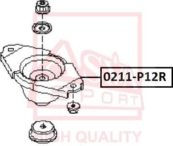 ASVA 0211-P12R - Supporto ammortizzatore a molla autozon.pro