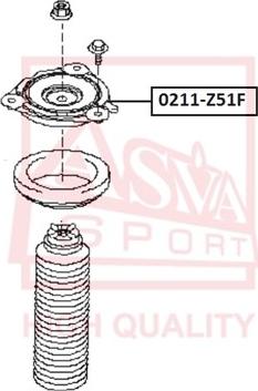 ASVA 0211-Z51F - Supporto ammortizzatore a molla autozon.pro