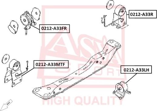 ASVA 0212-A33LH - Sospensione, Motore autozon.pro