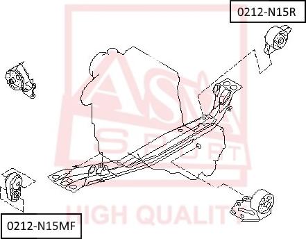 ASVA 0212-N15MF - Sospensione, Motore autozon.pro