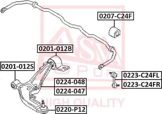 ASVA 0220-P12 - Giunto di supporto / guida autozon.pro