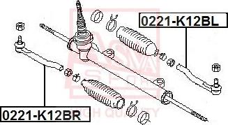 ASVA 0221-K12BL - Testa barra d'accoppiamento autozon.pro