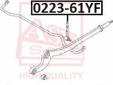 ASVA 0223-61YF - Asta / Puntone, Stabilizzatore autozon.pro