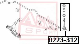 ASVA 0223-312 - Asta / Puntone, Stabilizzatore autozon.pro