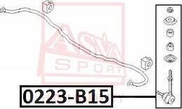 ASVA 0223-B15 - Asta / Puntone, Stabilizzatore autozon.pro