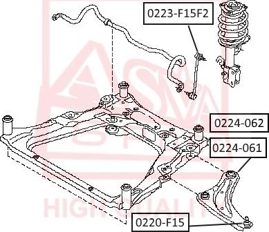 ASVA 0224-062 - Braccio oscillante, Sospensione ruota autozon.pro