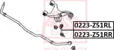 ASVA 0223-Z51RR - Asta / Puntone, Stabilizzatore autozon.pro