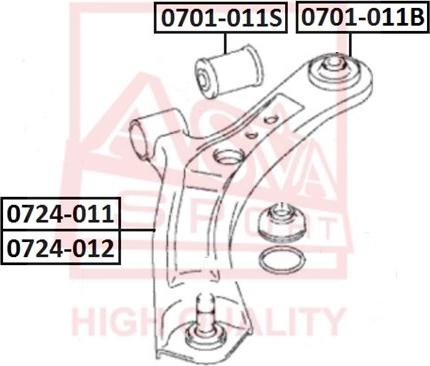 ASVA 0701-011B - Supporto, Braccio oscillante autozon.pro