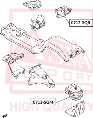 ASVA 0712-SQ4F - Sospensione, Motore autozon.pro