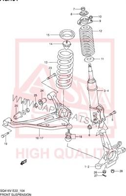 ASVA 0724-004B - Braccio oscillante, Sospensione ruota autozon.pro