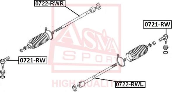 ASVA 0722-RWR - Giunto assiale, Asta trasversale autozon.pro