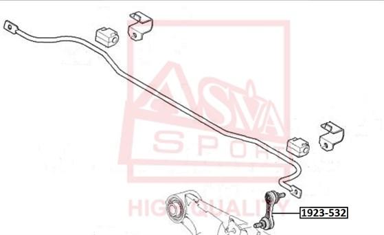 ASVA 1923-532 - Asta / Puntone, Stabilizzatore autozon.pro