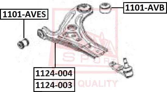 ASVA 1124-003 - Braccio oscillante, Sospensione ruota autozon.pro