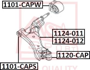 ASVA 1124-012 - Braccio oscillante, Sospensione ruota autozon.pro