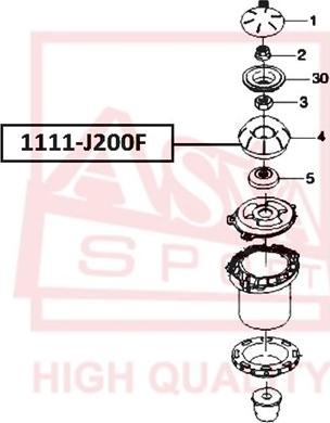 ASVA 1111-J200F - Supporto ammortizzatore a molla autozon.pro