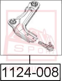 ASVA 1124-008 - Braccio oscillante, Sospensione ruota autozon.pro