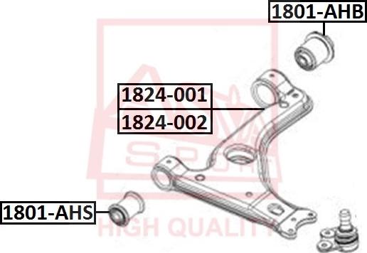 ASVA 1801-AHB - Supporto, Braccio oscillante autozon.pro