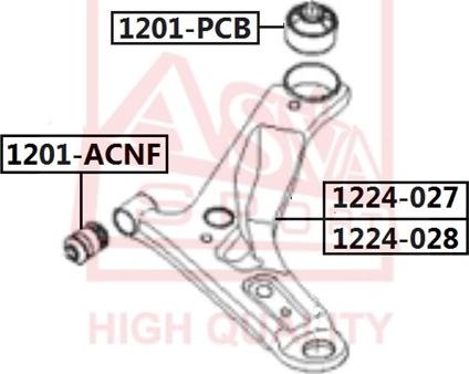 ASVA 1201-PCB - Supporto, Braccio oscillante autozon.pro