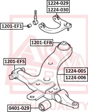 ASVA 1224-006 - Braccio oscillante, Sospensione ruota autozon.pro