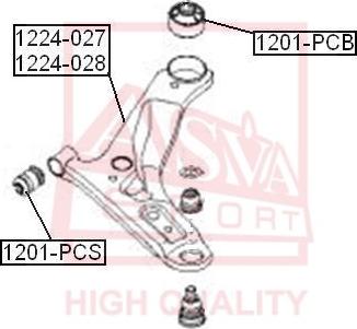 ASVA 1201-PCS - Supporto, Braccio oscillante autozon.pro