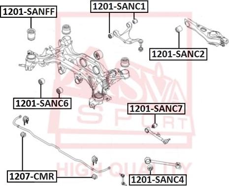 ASVA 1201-SANC6 - Supporto, Braccio oscillante autozon.pro