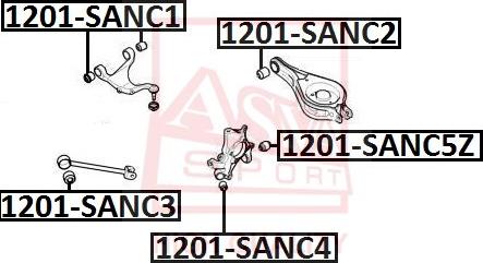 ASVA 1201-SANC5Z - Supporto, Braccio oscillante autozon.pro