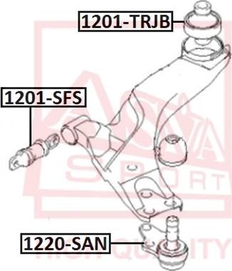 ASVA 1220-SAN - Giunto di supporto / guida autozon.pro