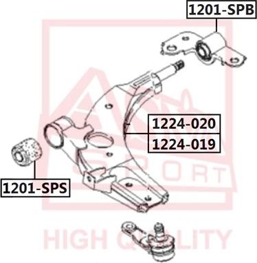 ASVA 1201-SPB - Supporto, Braccio oscillante autozon.pro