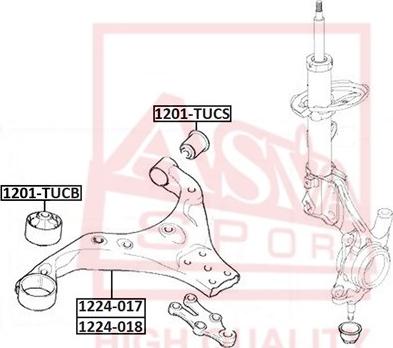 ASVA 1201-TUCB - Supporto, Braccio oscillante autozon.pro