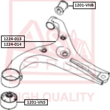 ASVA 1224-013 - Braccio oscillante, Sospensione ruota autozon.pro