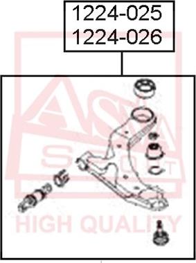 ASVA 1224-025 - Braccio oscillante, Sospensione ruota autozon.pro