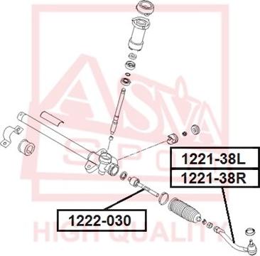 ASVA 1221-38R - Testa barra d'accoppiamento autozon.pro