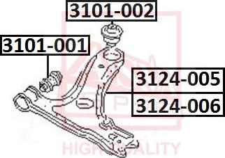 ASVA 3101-001 - Supporto, Braccio oscillante autozon.pro