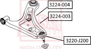 ASVA 3224-004 - Braccio oscillante, Sospensione ruota autozon.pro