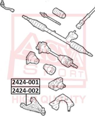 ASVA 2424-001 - Braccio oscillante, Sospensione ruota autozon.pro